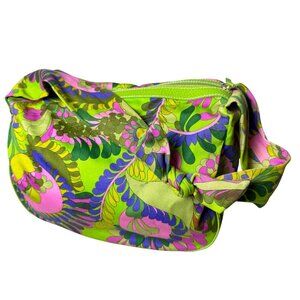 Kate Spade Floral Green Floral Pattern Hobo Bow Shoulder Bag purse With Dust Bag